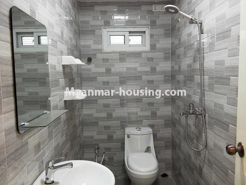 Myanmar real estate - for rent property - No.3971 - Good room for rent in Golden Crown Condo - View of the Toilet and Bathroom