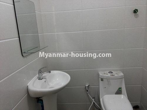 Myanmar real estate - for rent property - No.3973 - Wide space room for rent in Golden Crown Condo. - View of the Toilet and Bathroom