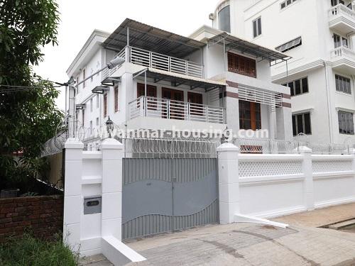 Myanmar real estate - for rent property - No.3980 - Landed house for rent in Yankin. - entrace gate