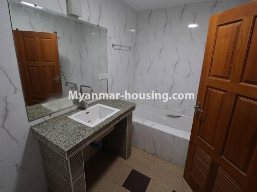 Myanmar real estate - for rent property - No.3980 - Landed house for rent in Yankin. - washroom view