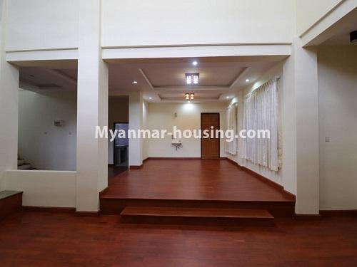 Myanmar real estate - for rent property - No.3980 - Landed house for rent in Yankin. - donwstairs view