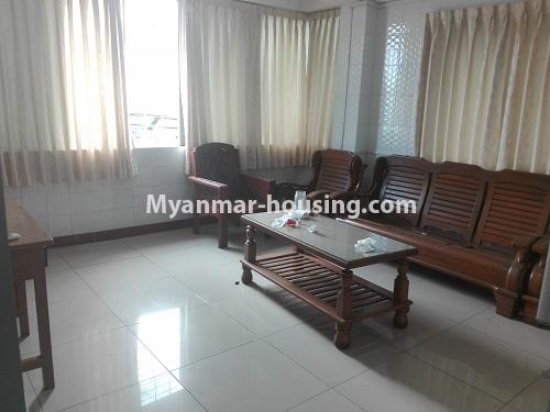 Myanmar real estate - for rent property - No.3983 - An apartment for rent in Kyeemyintdaing! - living room