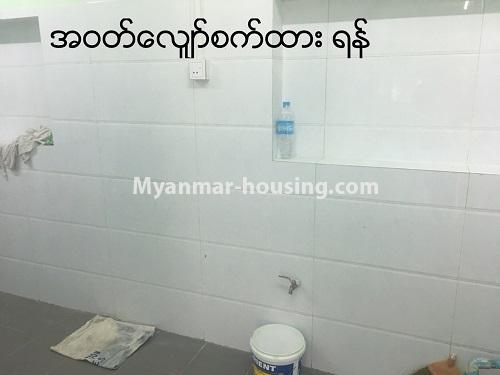 မြန်မာအိမ်ခြံမြေ - ငှားရန် property - No.3985 - လှိုင်မြို့နယ် ရွေှမြင့်မှိုအိမ်ရာတွင် တိုက်ခန်းငှါးရန်ရှိသည်။washing machine place