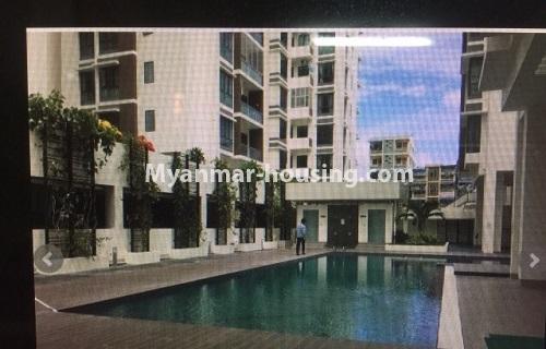 ミャンマー不動産 - 賃貸物件 - No.3989 - A Condo room for rent in Malikha Condo. - View of Swimming pool