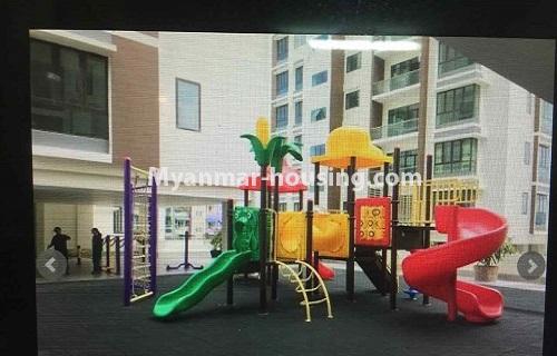 ミャンマー不動産 - 賃貸物件 - No.3989 - A Condo room for rent in Malikha Condo. - View of Kids player ground