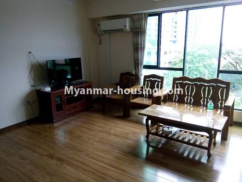 Myanmar real estate - for rent property - No.3992 - A Condo room for rent in Myakanthar Mini Condo. - View of the Living room