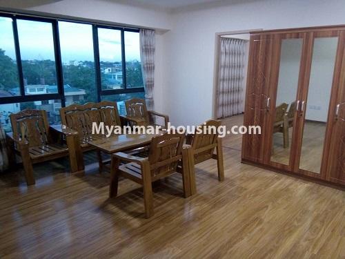 ミャンマー不動産 - 賃貸物件 - No.3992 - A Condo room for rent in Myakanthar Mini Condo. - View of the living room