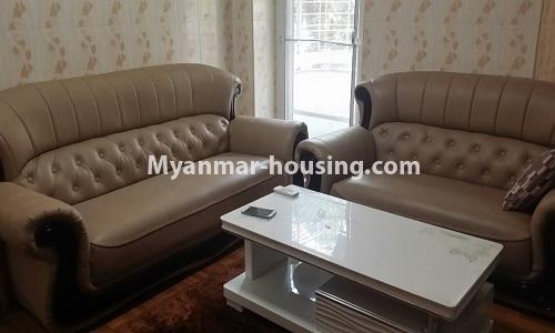 Myanmar real estate - for rent property - No.3993 - Good apartment with reasonable price in Bahan Township. - View of the Living room