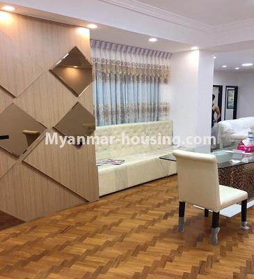 Myanmar real estate - for rent property - No.3995 - Excellent room for rent in Nawaret Condo  - View of the Living room