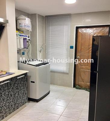 ミャンマー不動産 - 賃貸物件 - No.3995 - Excellent room for rent in Nawaret Condo  - View of Kitchen room