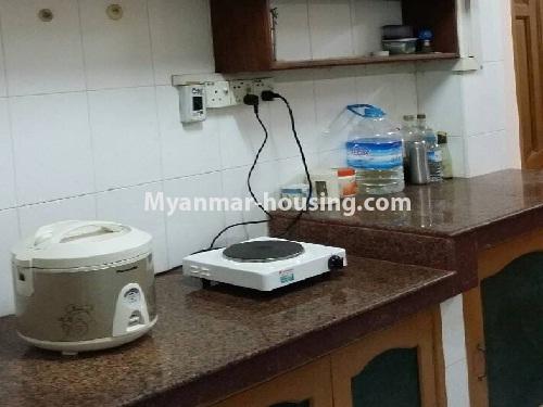 Myanmar real estate - for rent property - No.3996 - An apartment for rent in Shwe Ohn Pin Housing - View of Kitchen room