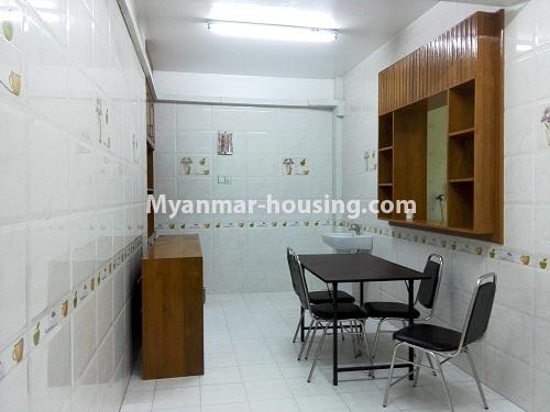 မြန်မာအိမ်ခြံမြေ - ငှားရန် property - No.3997 - လမ်းမတော်မြို့နယ်တွင် ကွန်ဒိုခန်းကောင်းတစ်ခန်းဌားရန် ရှိသည်။View of Dining room