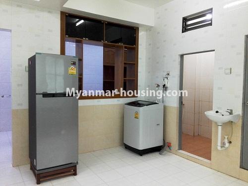 Myanmar real estate - for rent property - No.3997 - A condo room for rent Lanmadaw Township. - View  of Kitchen room
