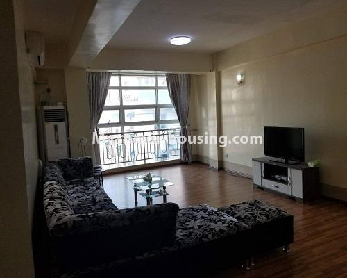 Myanmar real estate - for rent property - No.4000 - Good room for rent in Aye Yeik Thar Condo. - View of the Living room