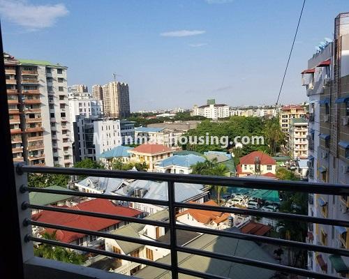 Myanmar real estate - for rent property - No.4000 - Good room for rent in Aye Yeik Thar Condo. - View of veranda