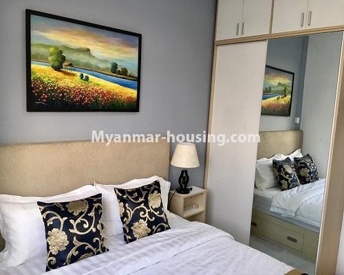 ミャンマー不動産 - 賃貸物件 - No.4001 - New condo room for rent in Dagon Seik Kan Township - bedroom