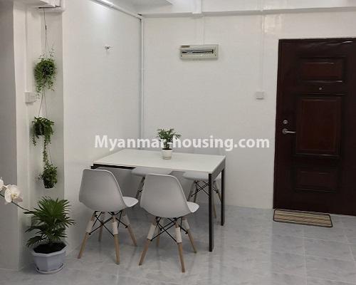 Myanmar real estate - for rent property - No.4001 - New condo room for rent in Dagon Seik Kan Township - dining area