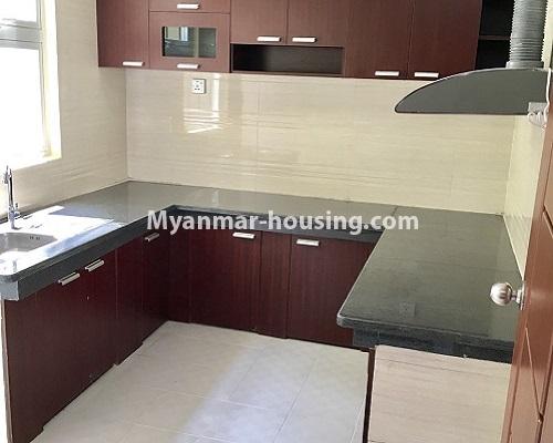 缅甸房地产 - 出租物件 - No.4001 - New condo room for rent in Dagon Seik Kan Township - kitchen 