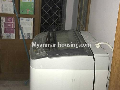 Myanmar real estate - for rent property - No.4003 - Condo room for rent in Junction 8, Mayangone Township. - washing machine area