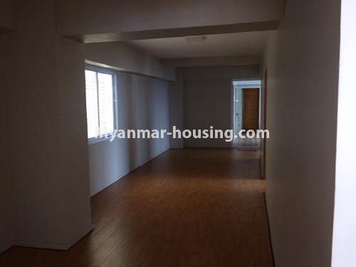 Myanmar real estate - for rent property - No.4005 - Condo room, Min Ye Kyaw Swar Condo in Yankin - hallway to kitchen