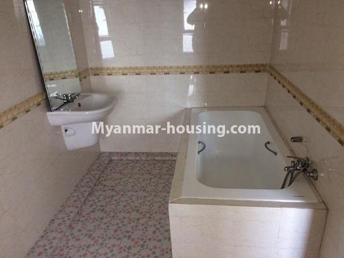 Myanmar real estate - for rent property - No.4005 - Condo room, Min Ye Kyaw Swar Condo in Yankin - bathroom