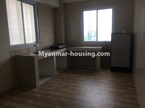 Myanmar real estate - for rent property - No.4005 - Condo room, Min Ye Kyaw Swar Condo in Yankin - kitchen 