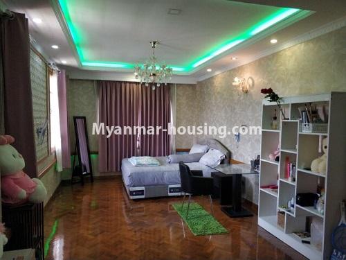 Myanmar real estate - for rent property - No.4006 - Nice landed house near 9 Mile, Mayangone Township. - second floor living room