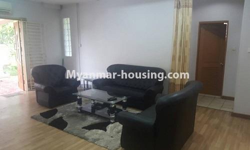 Myanmar real estate - for rent property - No.4014 - Landed house for rent in Lawkanat Housing Haling! - living room view