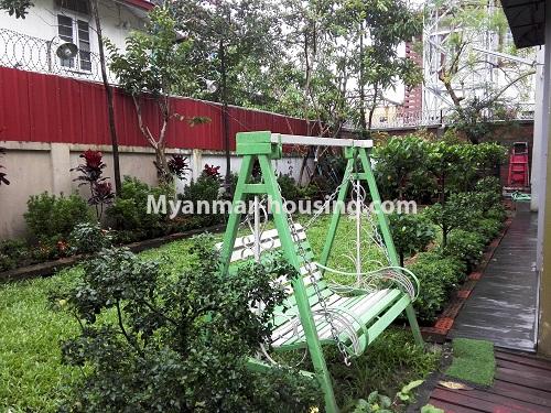 Myanmar real estate - for rent property - No.4020 - Landed house for rent in Yankin! - compound view