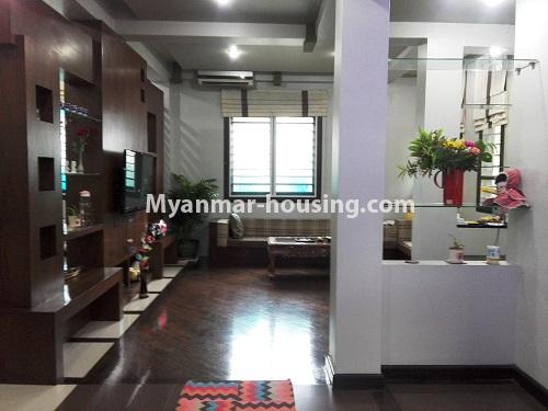 Myanmar real estate - for rent property - No.4021 - Landed house for rent in Yankin! - living room