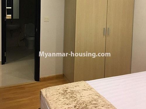 Myanmar real estate - for rent property - No.4024 - 2BHK Pool View G.E.M.S Condominium room for rent in Hlaing! - View of the bed room.