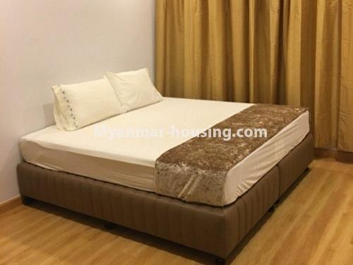 Myanmar real estate - for rent property - No.4024 - 2BHK Pool View G.E.M.S Condominium room for rent in Hlaing! - View of the bed room.