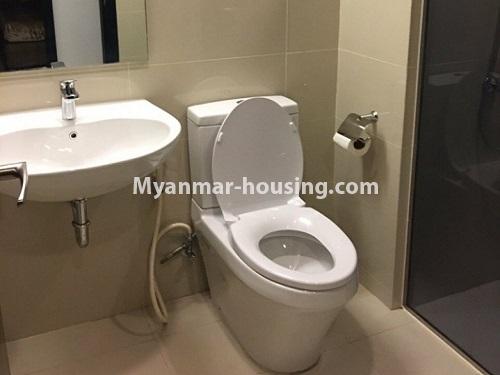 Myanmar real estate - for rent property - No.4024 - 2BHK Pool View G.E.M.S Condominium room for rent in Hlaing! - View of the wash room.