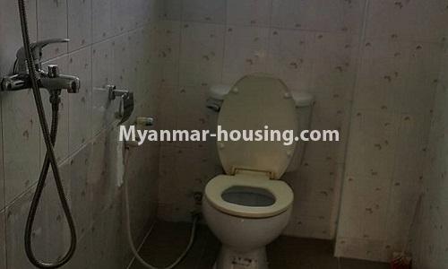 Myanmar real estate - for rent property - No.4026 - Large and clean room for rent in Yae Kyaw, Pazundaung! - View of the toilet.