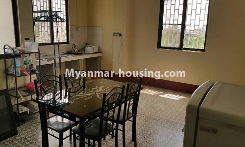 Myanmar real estate - for rent property - No.4026 - Large and clean room for rent in Yae Kyaw, Pazundaung! - View of the dinning room.