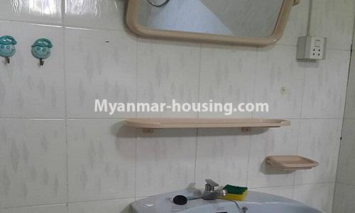 Myanmar real estate - for rent property - No.4027 - Furnished room for rent in Yae Kyaw, Pazundaung! - View of the wash room.