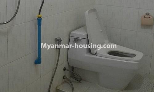 Myanmar real estate - for rent property - No.4027 - Furnished room for rent in Yae Kyaw, Pazundaung! - View of the toilet.
