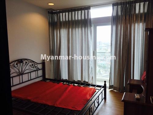 Myanmar real estate - for rent property - No.4031 - Swimming pool View room for rent in G.E.M.S Condo. - View of the bed room.