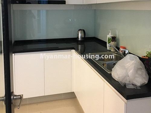 Myanmar real estate - for rent property - No.4031 - Swimming pool View room for rent in G.E.M.S Condo. - View of the kitchen room.