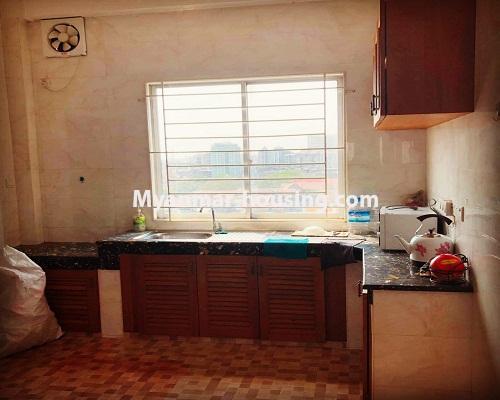 Myanmar real estate - for rent property - No.4033 - High Floor Condo Room for rent in Bo Myat Htun Road. - kitchen 