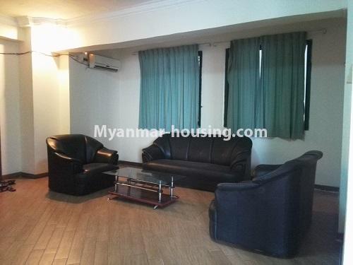 Myanmar real estate - for rent property - No.4040 - Nice view condo room in Pearl Condo! - living room