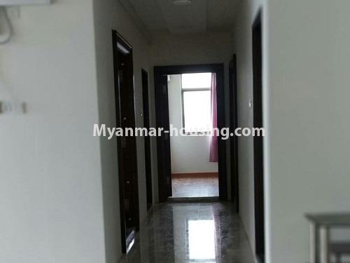 Myanmar real estate - for rent property - No.4052 - New condo room for rent in Bahan! - hall to kitchen and bedrooms