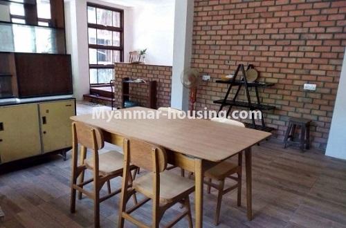Myanmar real estate - for rent property - No.4055 - Landed house for rent in 8 Mile! - dining area