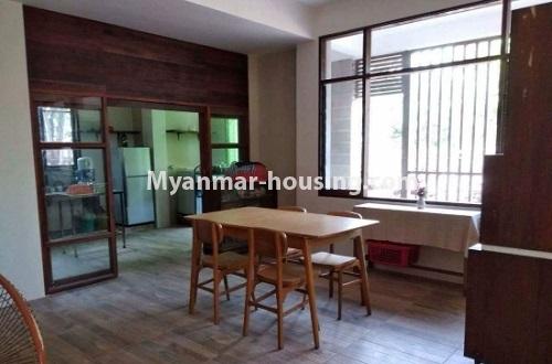 Myanmar real estate - for rent property - No.4055 - Landed house for rent in 8 Mile! - dining area