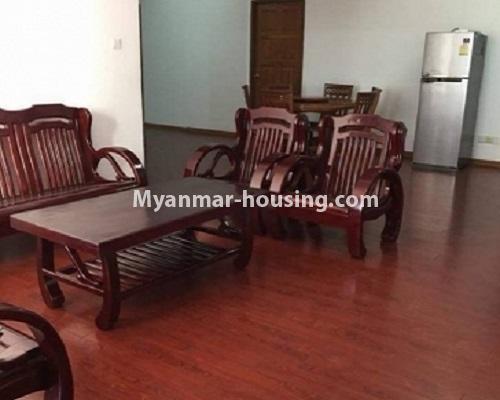 မြန်မာအိမ်ခြံမြေ - ငှားရန် property - No.4056 - မင်္ဂလာတောင်ညွန့်တွင် ကွန်ဒိုတိုက်ခန်းငှါးရန်ရှိသည်။ - living room