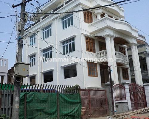 Myanmar real estate - for rent property - No.4064 - Half and three storey landed house for rent near Maykha Housing! - house view