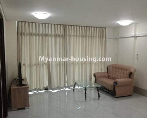 Myanmar real estate - for rent property - No.4067 - Nice condo room in Malikha Condo! - living room