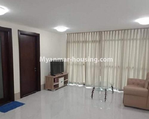 缅甸房地产 - 出租物件 - No.4067 - Nice condo room in Malikha Condo! - living room