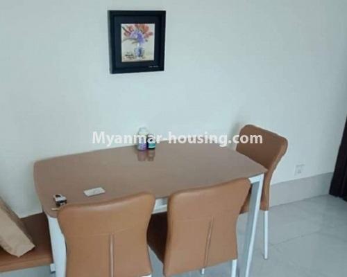 Myanmar real estate - for rent property - No.4067 - Nice condo room in Malikha Condo! - dining area