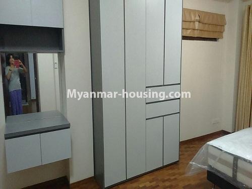 မြန်မာအိမ်ခြံမြေ - ငှားရန် property - No.4078 - ၈ မိုင်လမ်းဆုံးနားတွင် ကွန်ဒိုအသစ်ခန်းတစ်ခန်း ငှါးရန်ရှိသည်။master bedroom